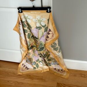 Hermes multi colored scarf with flowers